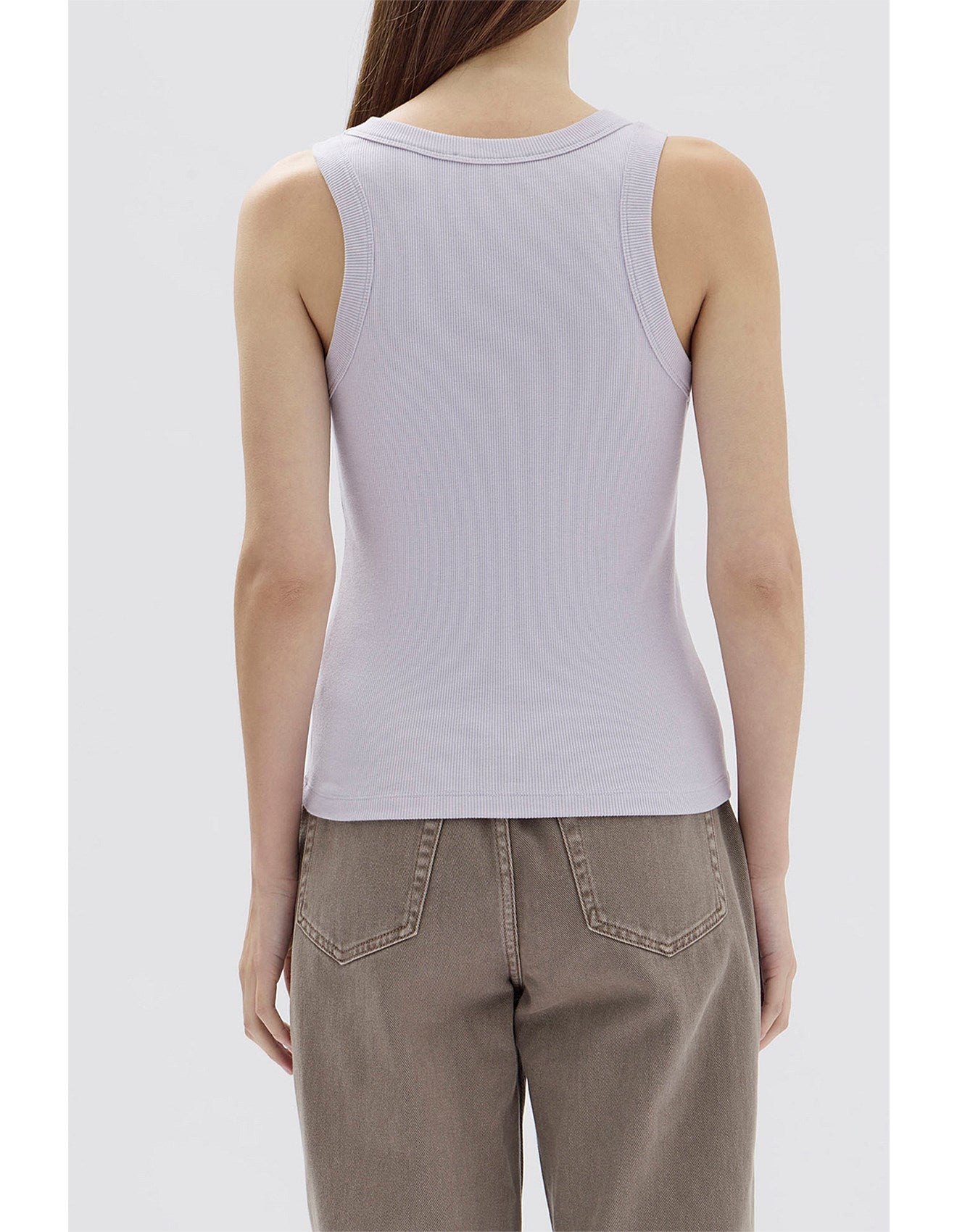 Miana Organic Rib Tank - Jacaranda - Lulu & Daw - Assembly Label - assembly label, new arrivals, new arrvials, tops - Lulu & Daw - Australian Fashion Boutique