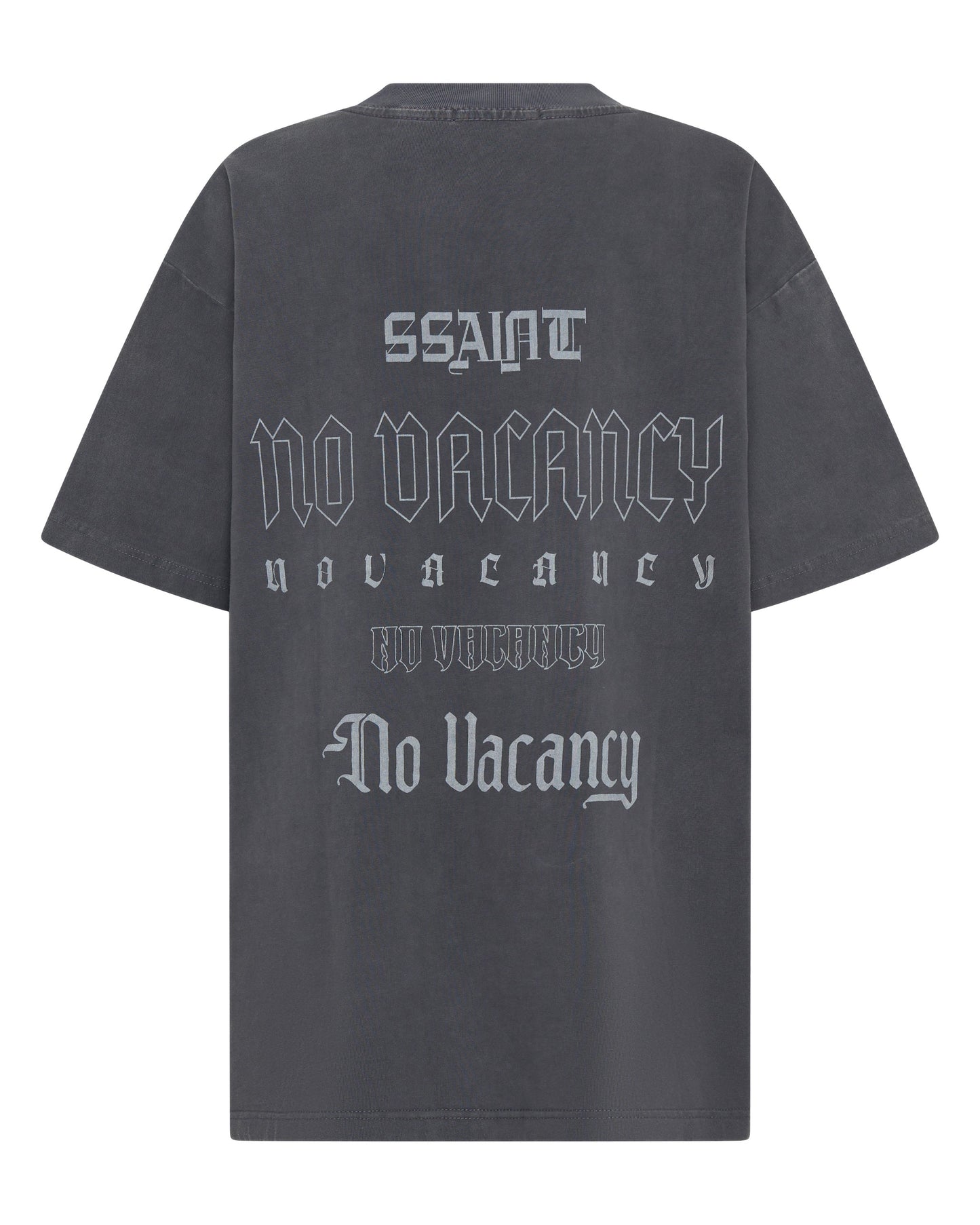 Ssaint No Vacancy Tee - Charcoal Acid Wash
