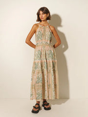 Behati Halter Maxi Dress - Lulu & Daw - Kivari - dress - Lulu & Daw - Australian Fashion Boutique
