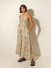 Behati Halter Maxi Dress - Lulu & Daw - Kivari - dress - Lulu & Daw - Australian Fashion Boutique