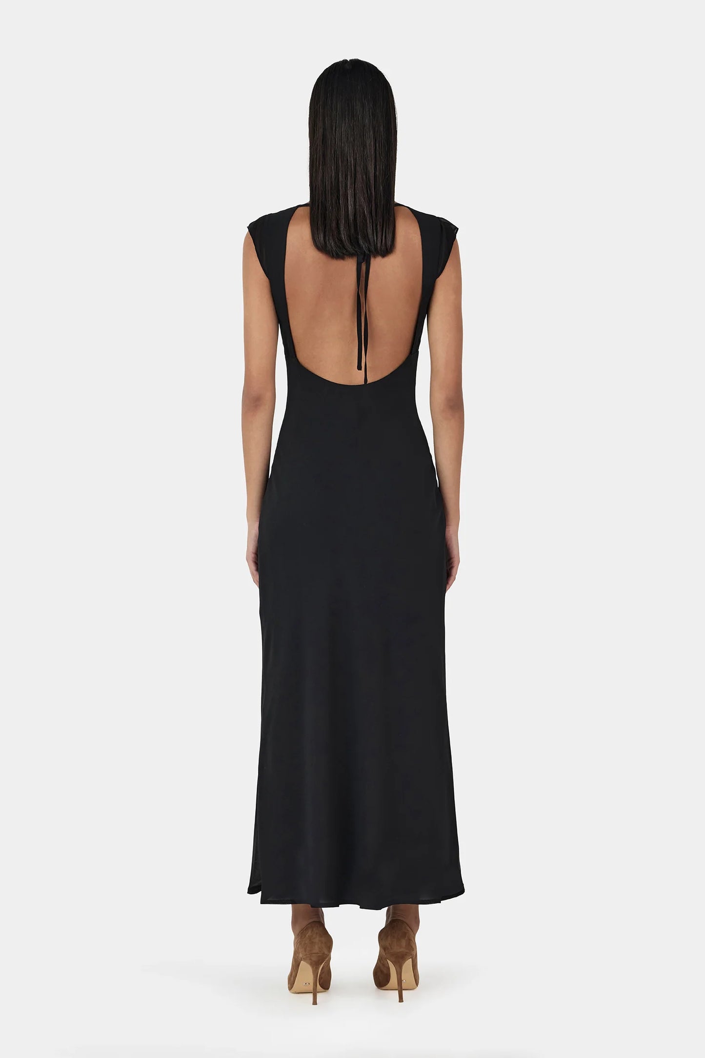 Cabello Midi Dress Black