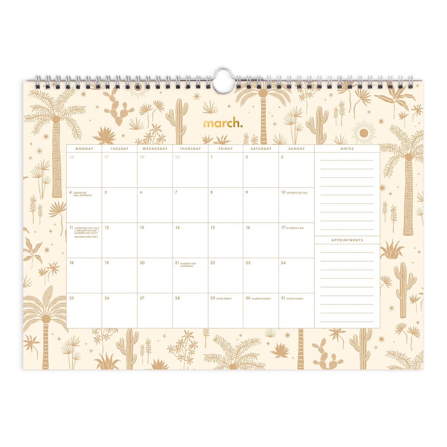 2024 Desert Palms Wall Calendar - Lulu & Daw - Fox & Fallow - - Lulu & Daw - Australian Fashion Boutique
