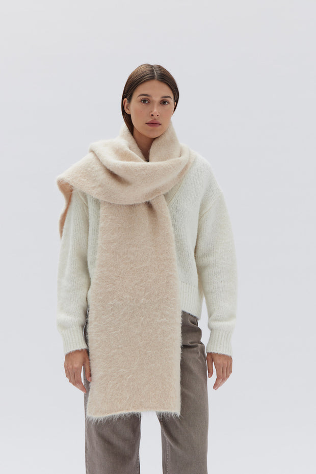 Hunter Alpaca Scarf | Cream - Lulu & Daw - Assembly Label - new arrivals, new arrvials, scarves - Lulu & Daw - Australian Fashion Boutique