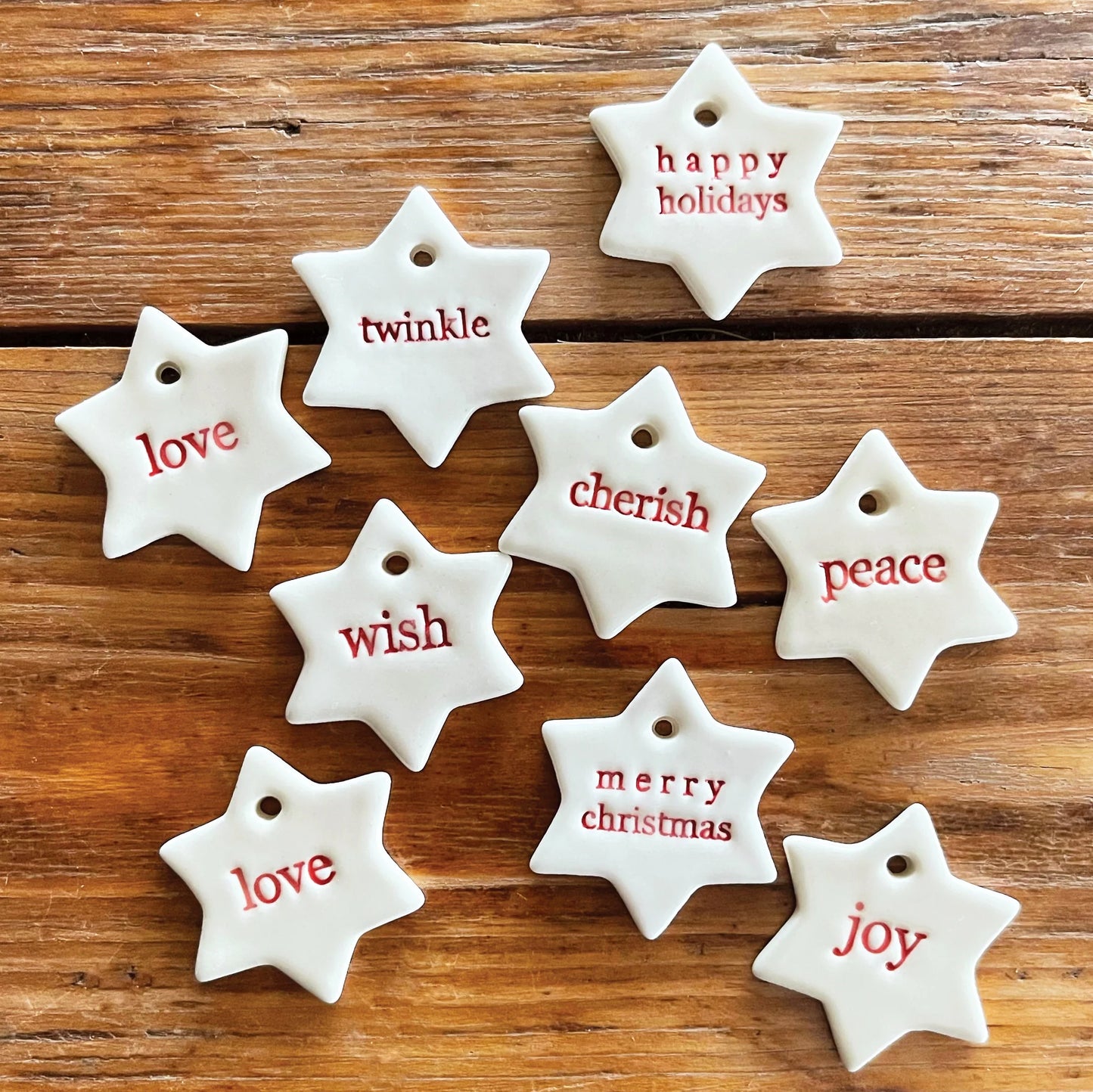mini word star ceramic gift tag - Lulu & Daw - Paper Boat Press - - Lulu & Daw - Australian Fashion Boutique