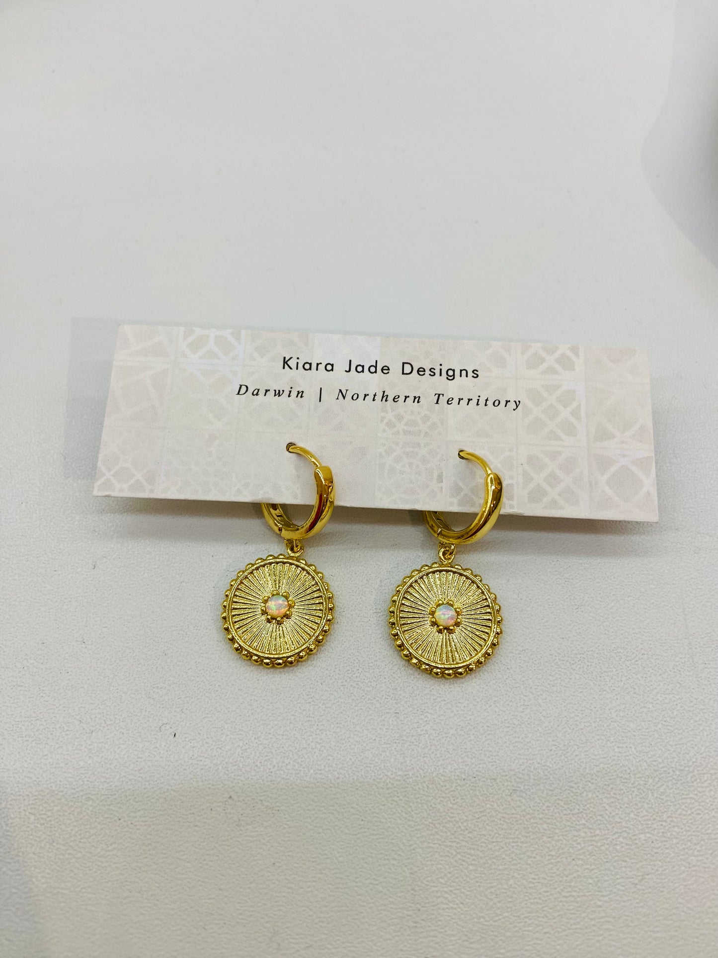Gold Sun Goddess Earrings