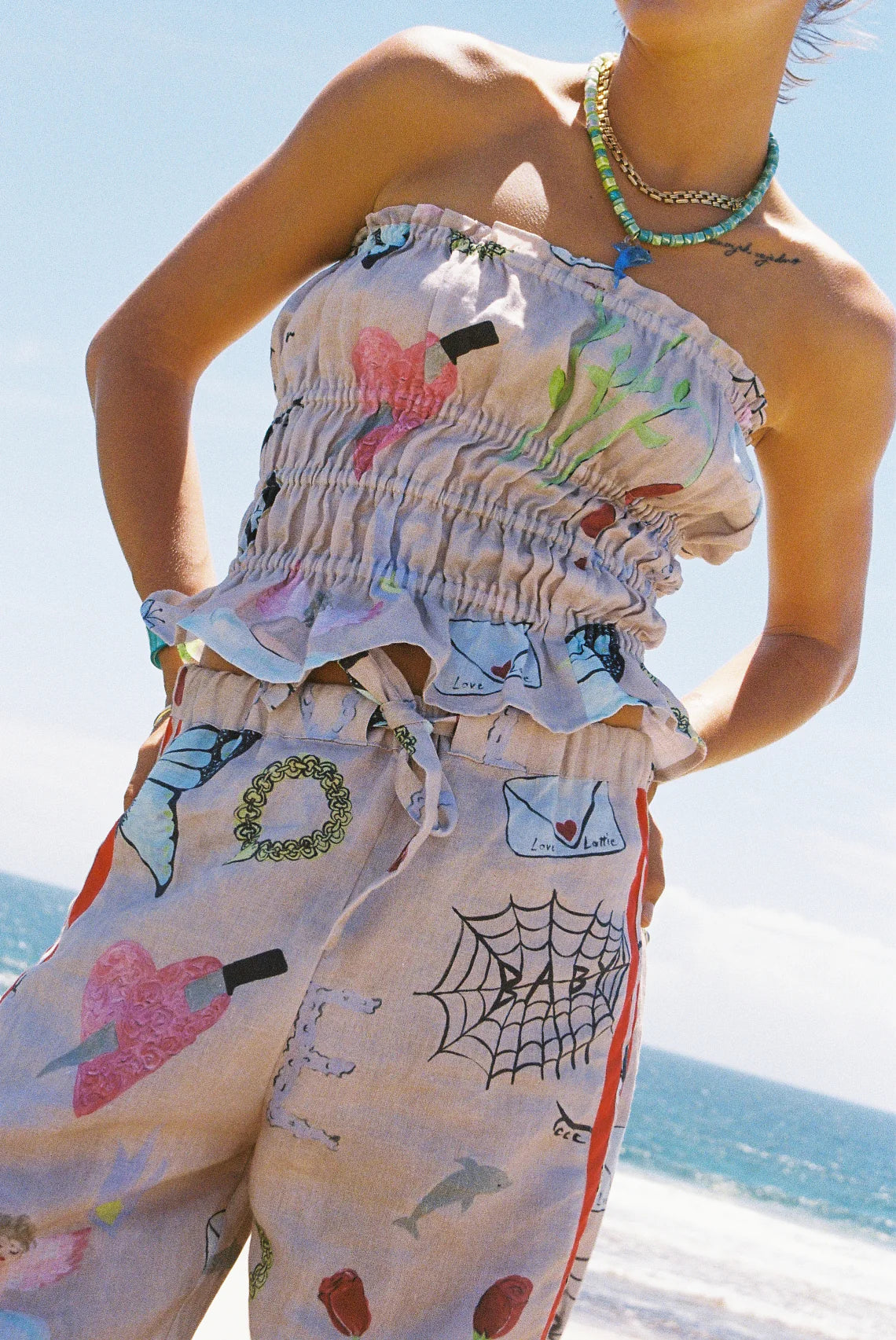 LOVE LETTER PANTS - Lulu & Daw - Lottie Hall - - Lulu & Daw - Australian Fashion Boutique