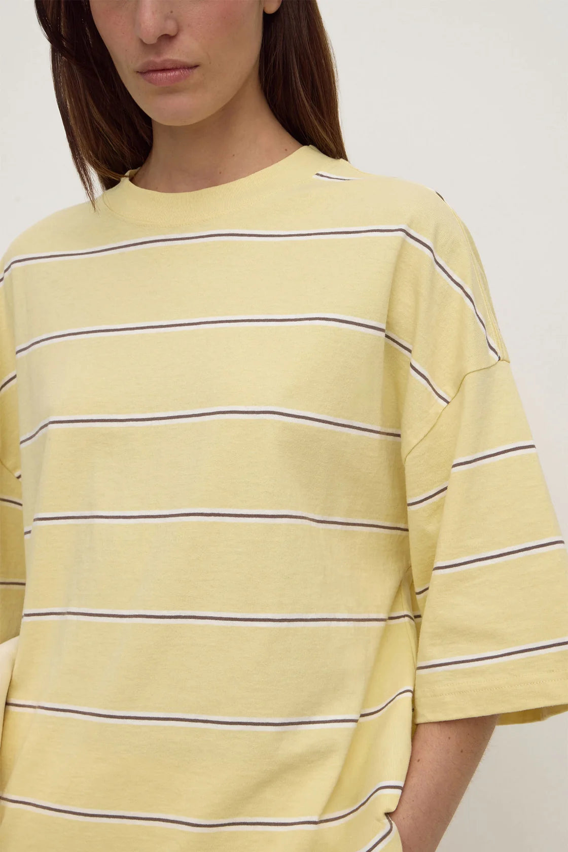Assembly Label Cotton Stripe Oversized Tee - Rind Stripe