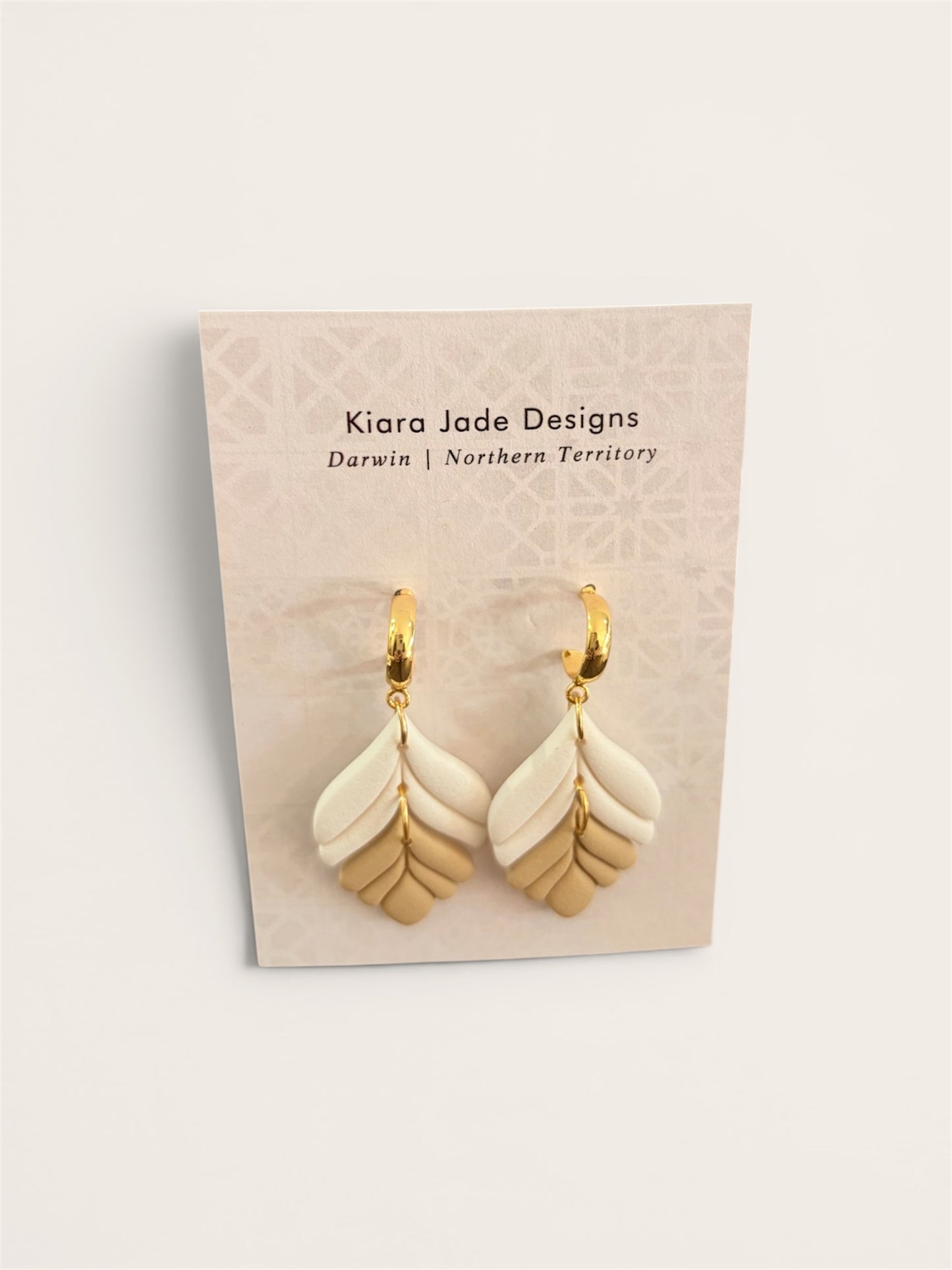 Kiara Jade Clay Leaf Earrings