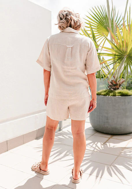 Linen Shorts - Oatmeal