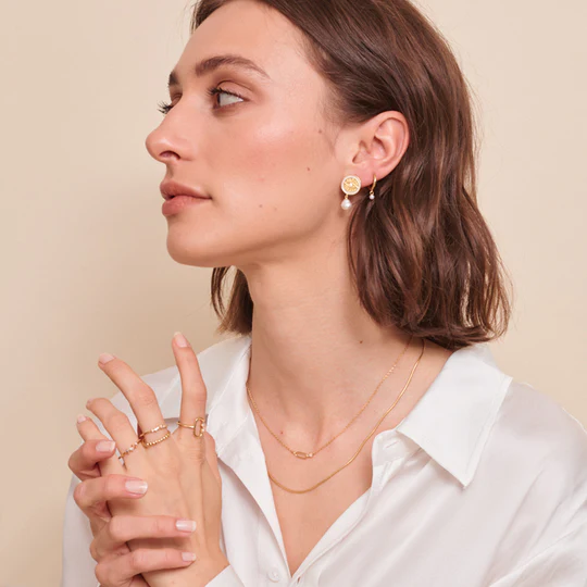 Drew Peach Crystal Ring - Lulu & Daw - Jolie & Deen - - Lulu & Daw - Australian Fashion Boutique