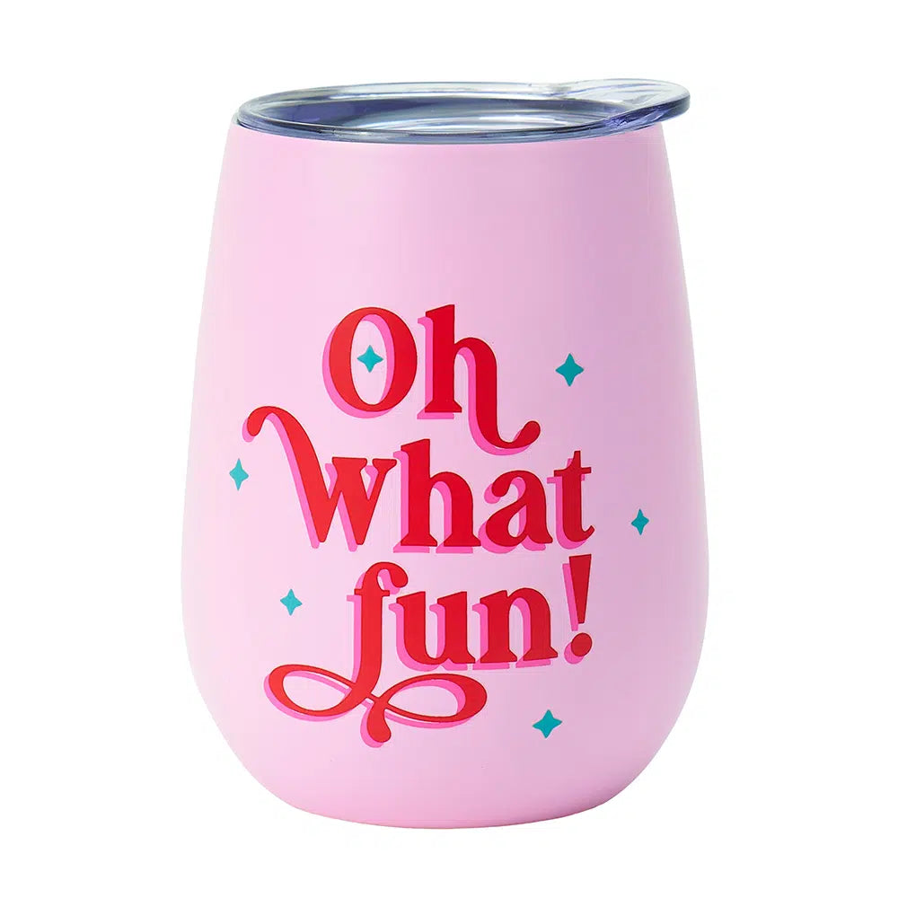 Wine Tumbler - Oh What Fun - Lulu & Daw - Annabel Trends - - Lulu & Daw - Australian Fashion Boutique