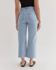 High Waisted Flare Jeans - Super Light Indigo - Lulu & Daw - Assembly Label - Jeans - Lulu & Daw - Australian Fashion Boutique