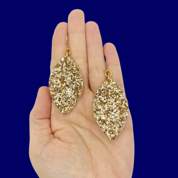 Light Gold Glitter Earrings - Lulu & Daw - Polka Polly - - Lulu & Daw - Australian Fashion Boutique