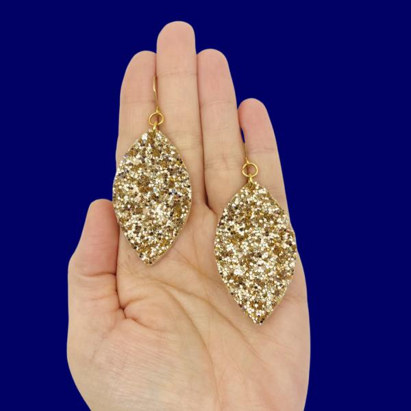 Light Gold Glitter Earrings - Lulu & Daw - Polka Polly -  - Lulu & Daw - Australian Fashion Boutique
