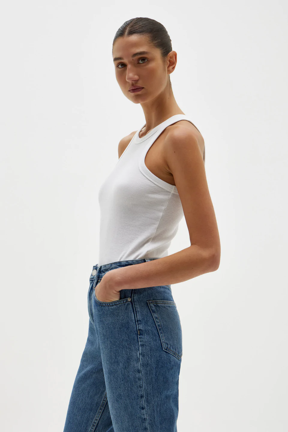 Ciel Organic Rib Tank - Lulu & Daw - Assembly Label - assembly label, top, tops - Lulu & Daw - Australian Fashion Boutique