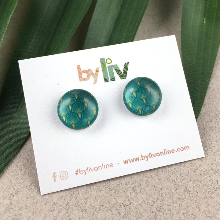 Majestic Jade Studs - Lulu & Daw - By Liv - by liv, earrings, jewellery - Lulu & Daw - Australian Fashion Boutique