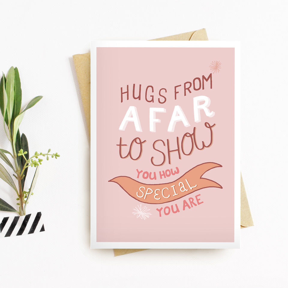 Hugs From Afar Card - Lulu & Daw - Lulu & Daw - cards, gifts, lulu & daw - Lulu & Daw - Australian Fashion Boutique