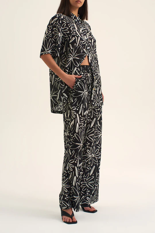 Shenae Shirt Black Botanic - Lulu & Daw - Ownley - - Lulu & Daw - Australian Fashion Boutique