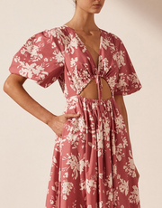 Cali Short Sleeve Cut Out Midi Dress - Lulu & Daw - Shona Joy - dress, Sale, shona joy - Lulu & Daw - Australian Fashion Boutique