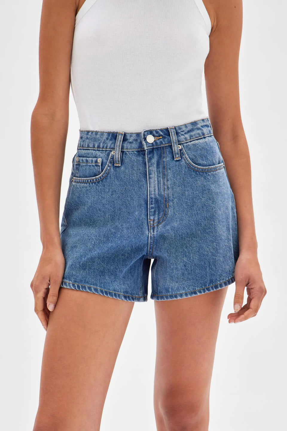 Vintage Denim Short - Dark Stone - Lulu & Daw - Assembly Label - - Lulu & Daw - Australian Fashion Boutique