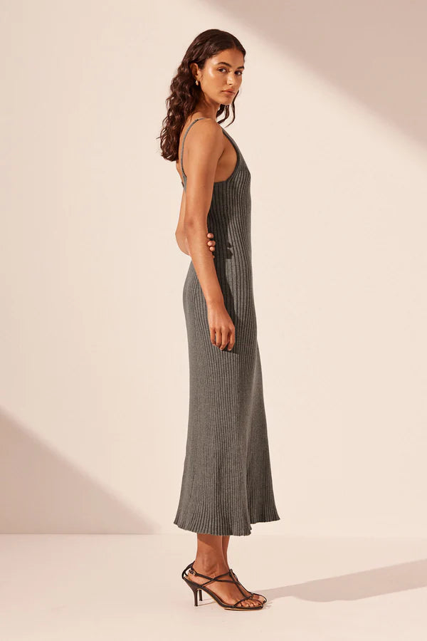 Harlem Slip Midi Dress - Ash - Lulu & Daw - Shona Joy - new arrivals, new arrvials, shona joy - Lulu & Daw - Australian Fashion Boutique