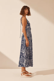 Plunged Panelled Midi Dress - Lulu & Daw - Shona Joy - dress, new arrivals, new arrvials, shona joy - Lulu & Daw - Australian Fashion Boutique
