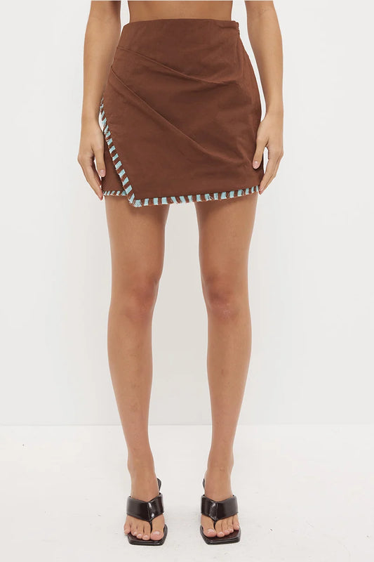 Mon Renn Rocco Mini Skirt - Nutmeg