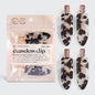 Eco-Friendly Creaseless Clips 4pc Set - Black Terrazzo
