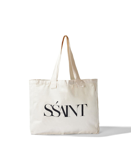 Ssaint Black Logo Tote