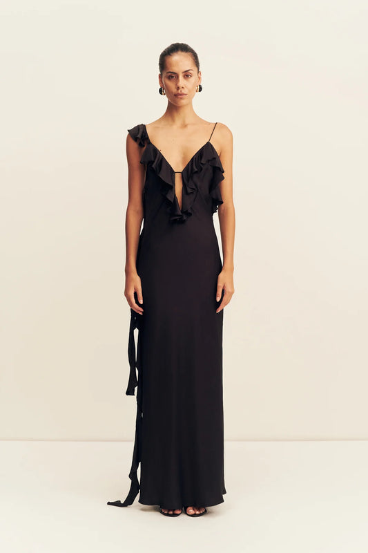 Shona Joy Agnes Slip Maxi Dress -Black