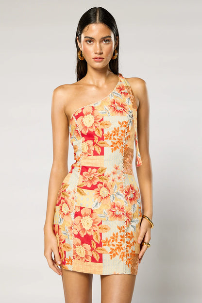 Solene Asymetrical  Short Dress