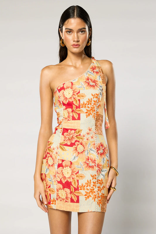 Solene Asymetrical  Short Dress