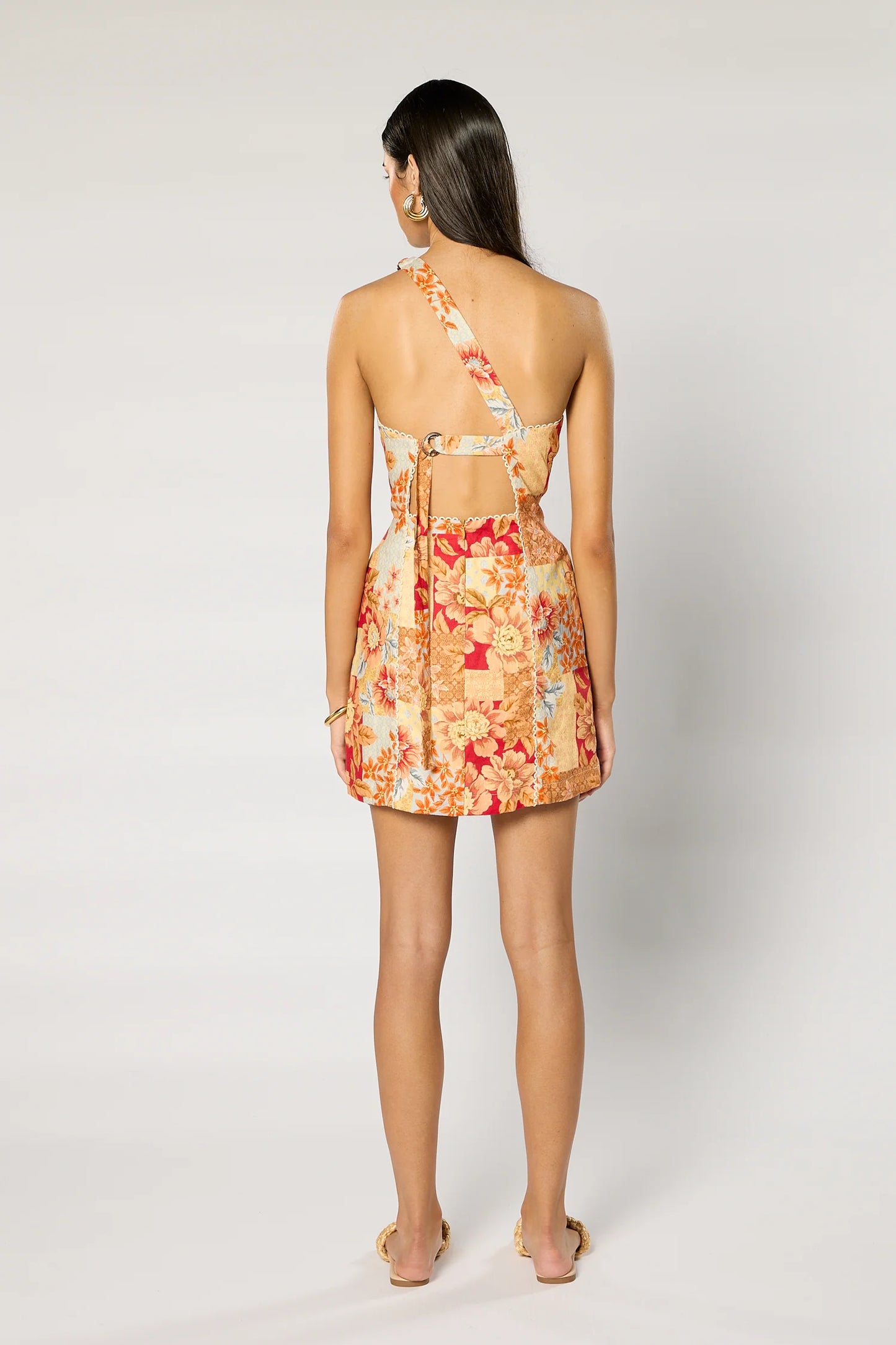 Solene Asymetrical  Short Dress