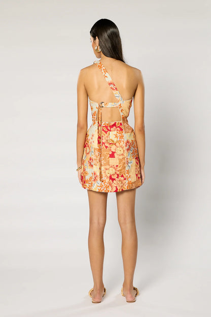 Solene Asymetrical  Short Dress