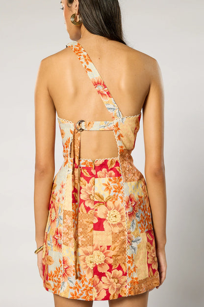 Solene Asymetrical  Short Dress