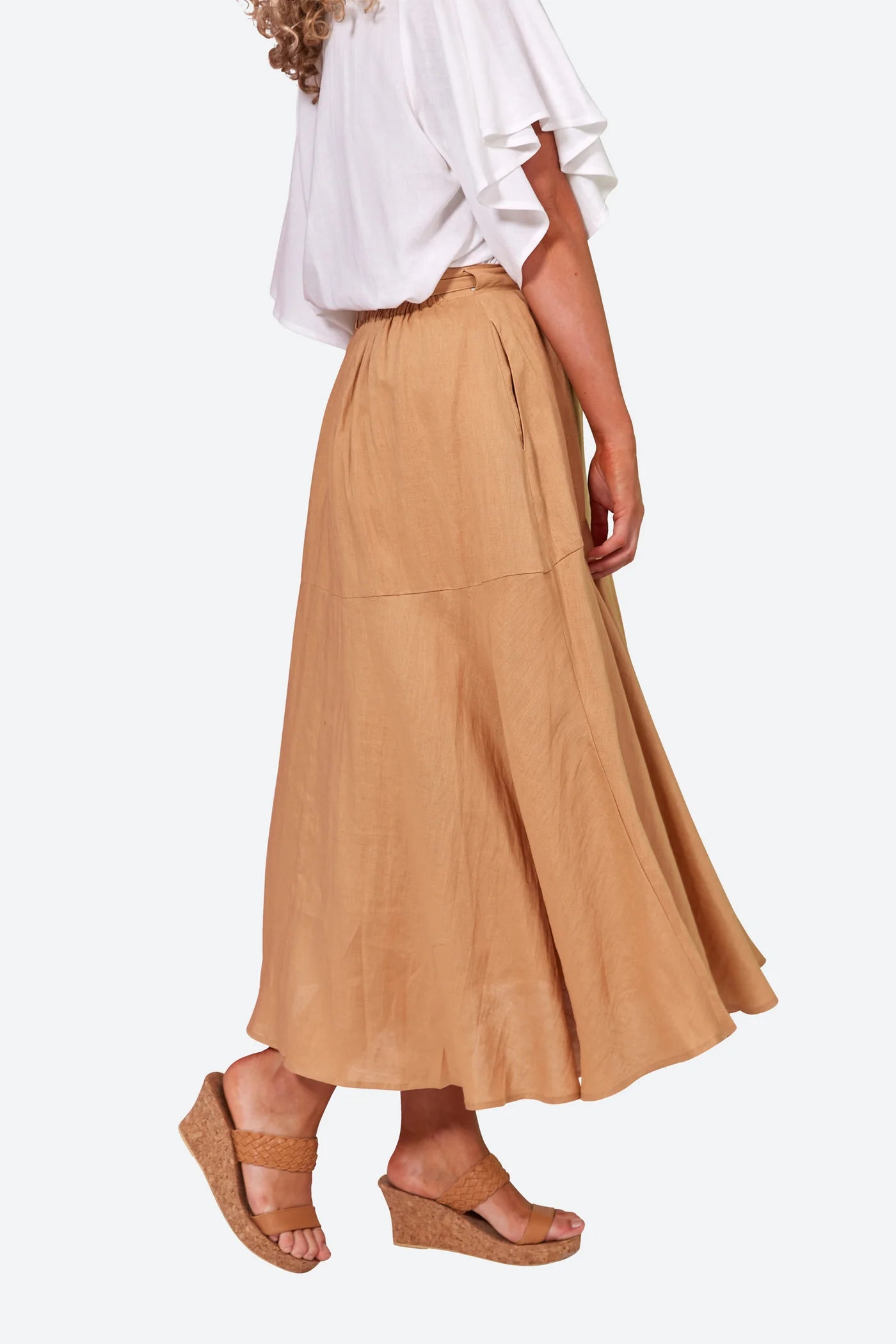 La Vie Wrap Skirt - Lulu & Daw - Eb & Ive - linen, new arrivals, new arrvials, skirts - Lulu & Daw - Australian Fashion Boutique