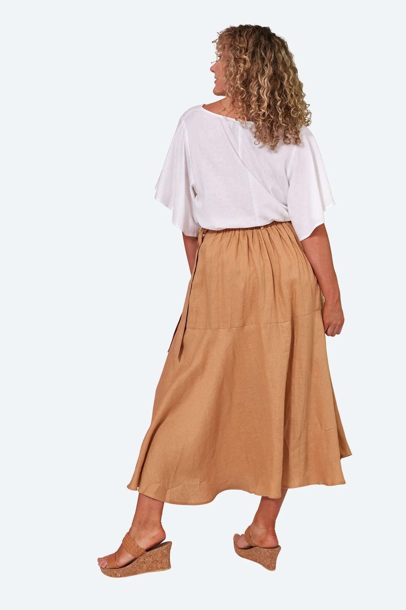 La Vie Wrap Skirt - Lulu & Daw - Eb & Ive - linen, new arrivals, new arrvials, skirts - Lulu & Daw - Australian Fashion Boutique