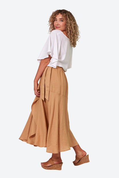 La Vie Wrap Skirt - Lulu & Daw - Eb & Ive - linen, new arrivals, new arrvials, skirts - Lulu & Daw - Australian Fashion Boutique