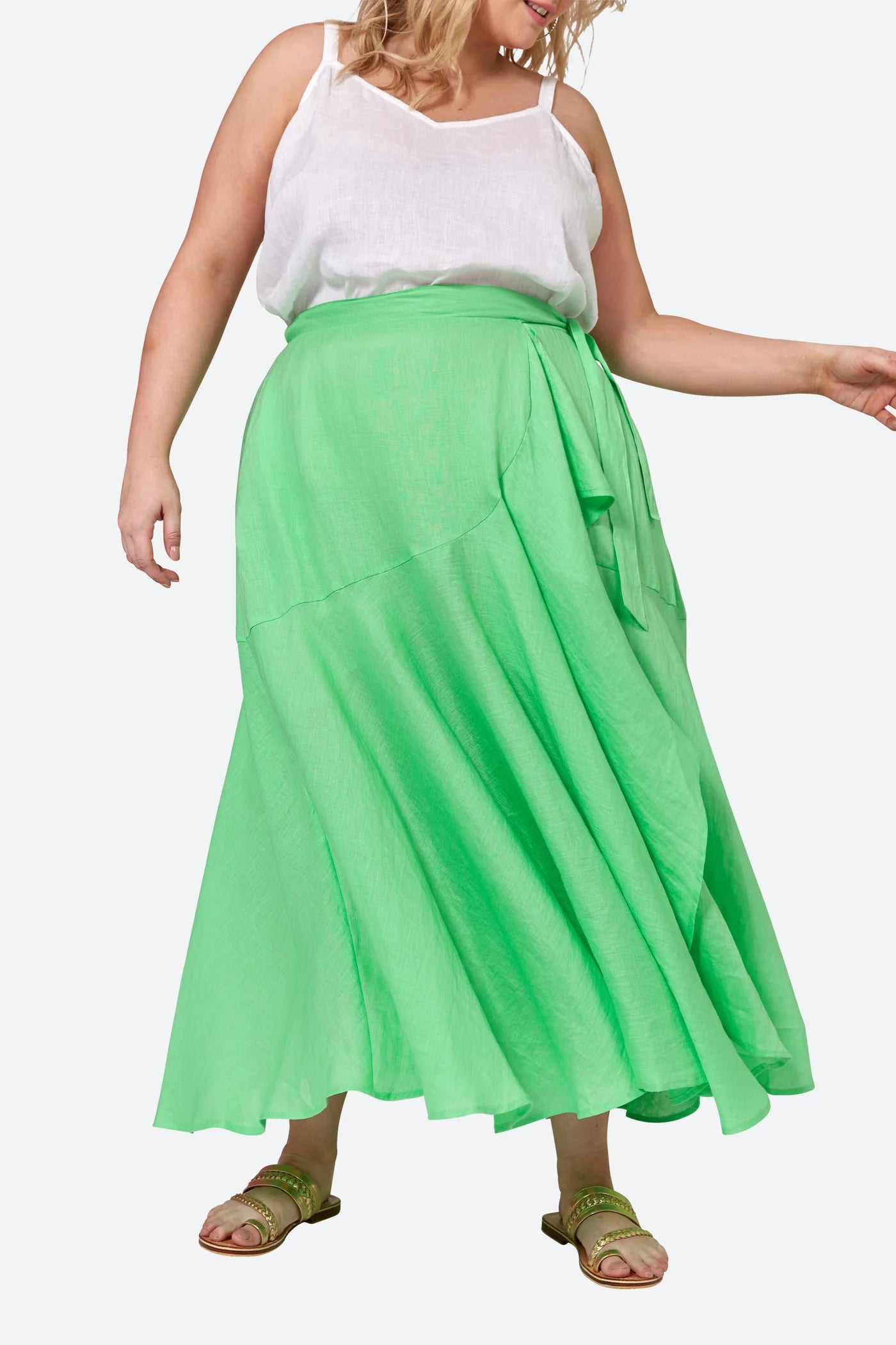 La Vie Wrap Skirt - Lulu & Daw - Eb & Ive - linen, new arrivals, new arrvials, skirts - Lulu & Daw - Australian Fashion Boutique