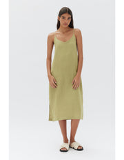 Linen Slip Dress - Agave - Lulu & Daw - Assembly Label - dress - Lulu & Daw - Australian Fashion Boutique