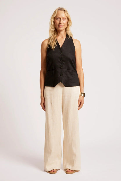 Eb & Ive Maris Halter Vest - Black