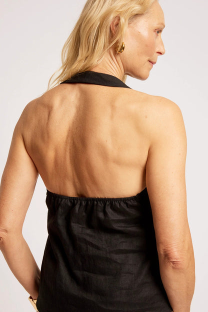 Eb & Ive Maris Halter Vest - Black