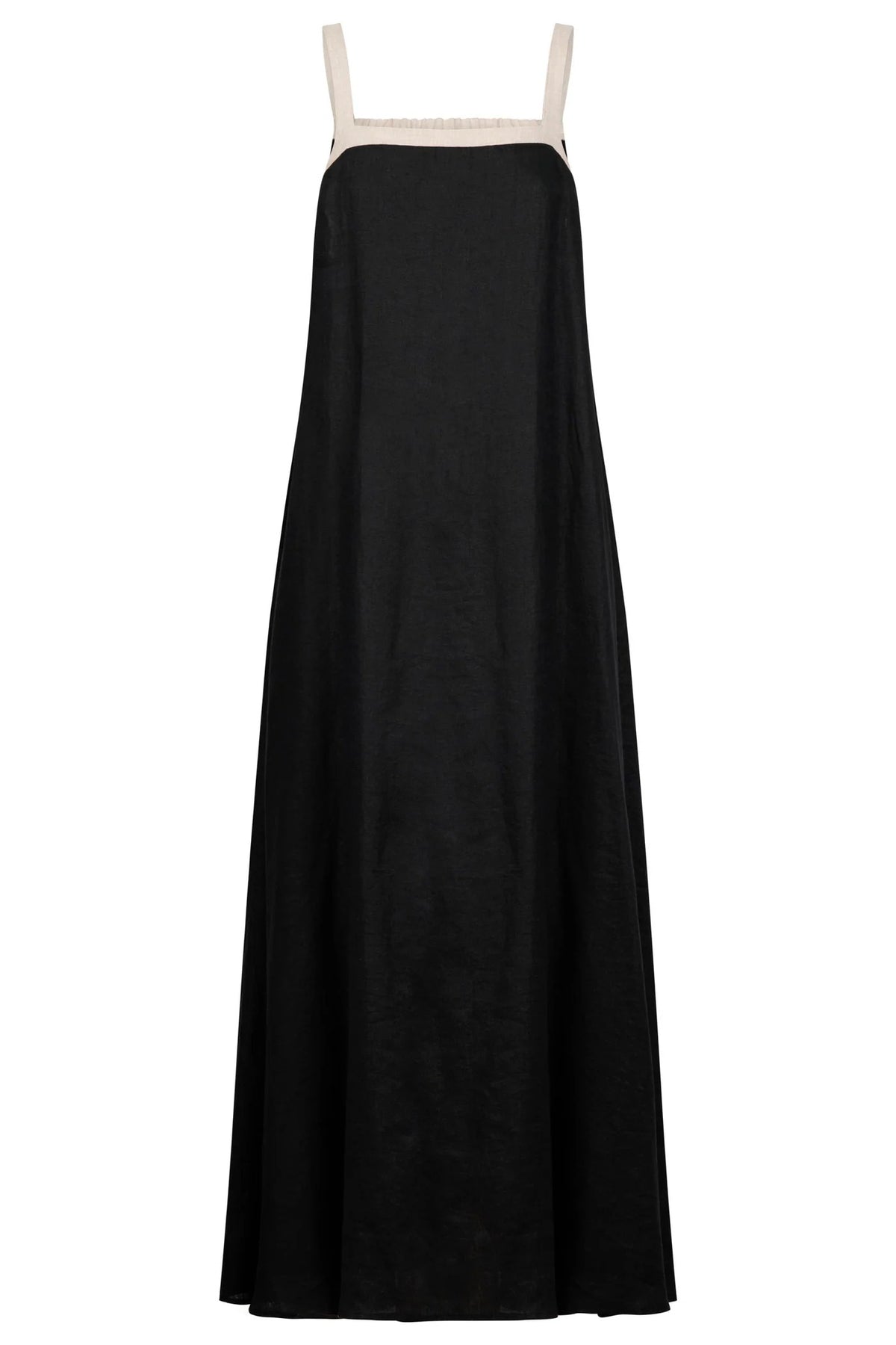 Eb & Ive Maris Splice Tank Maxi Dress - Black/Tusk