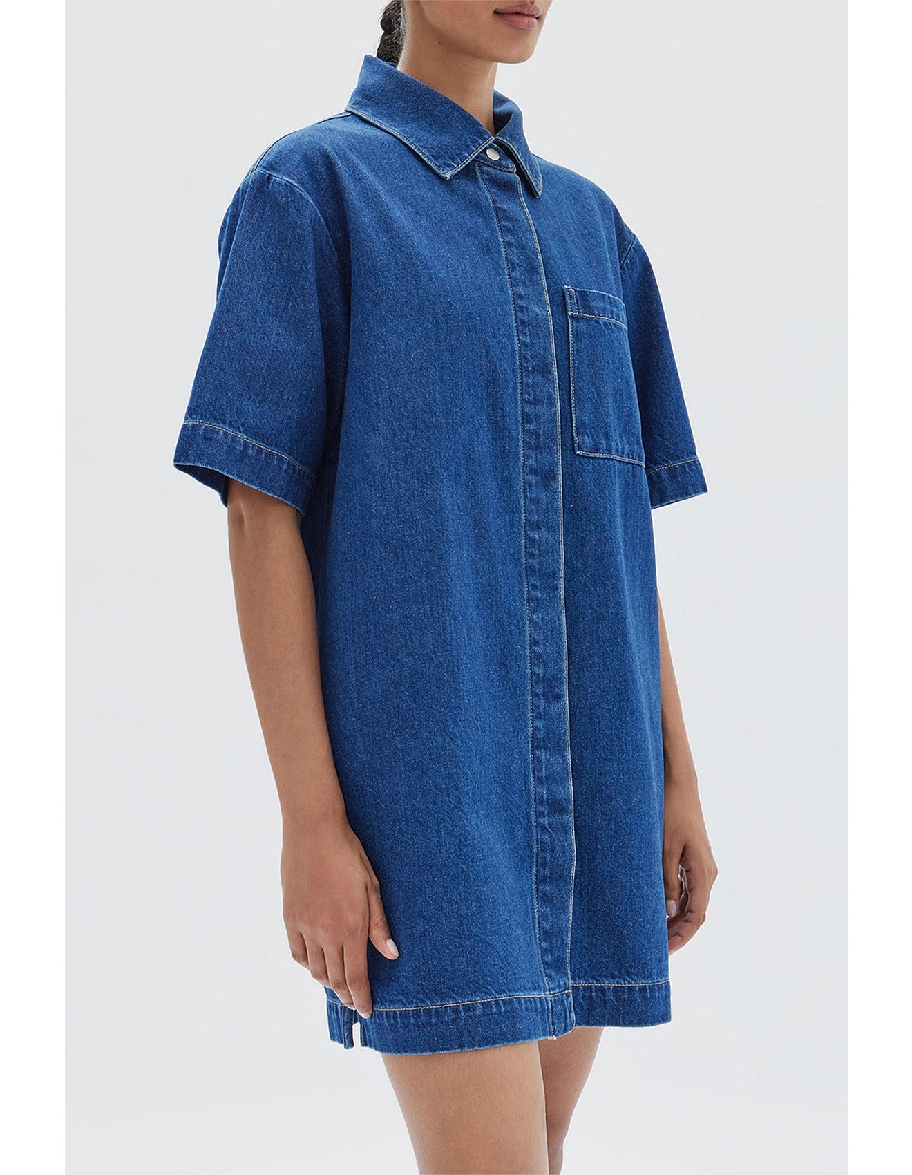 Denim Mini Shirt Dress - Lulu & Daw - Assembly Label - denim, dress, new arrivals, new arrvials - Lulu & Daw - Australian Fashion Boutique