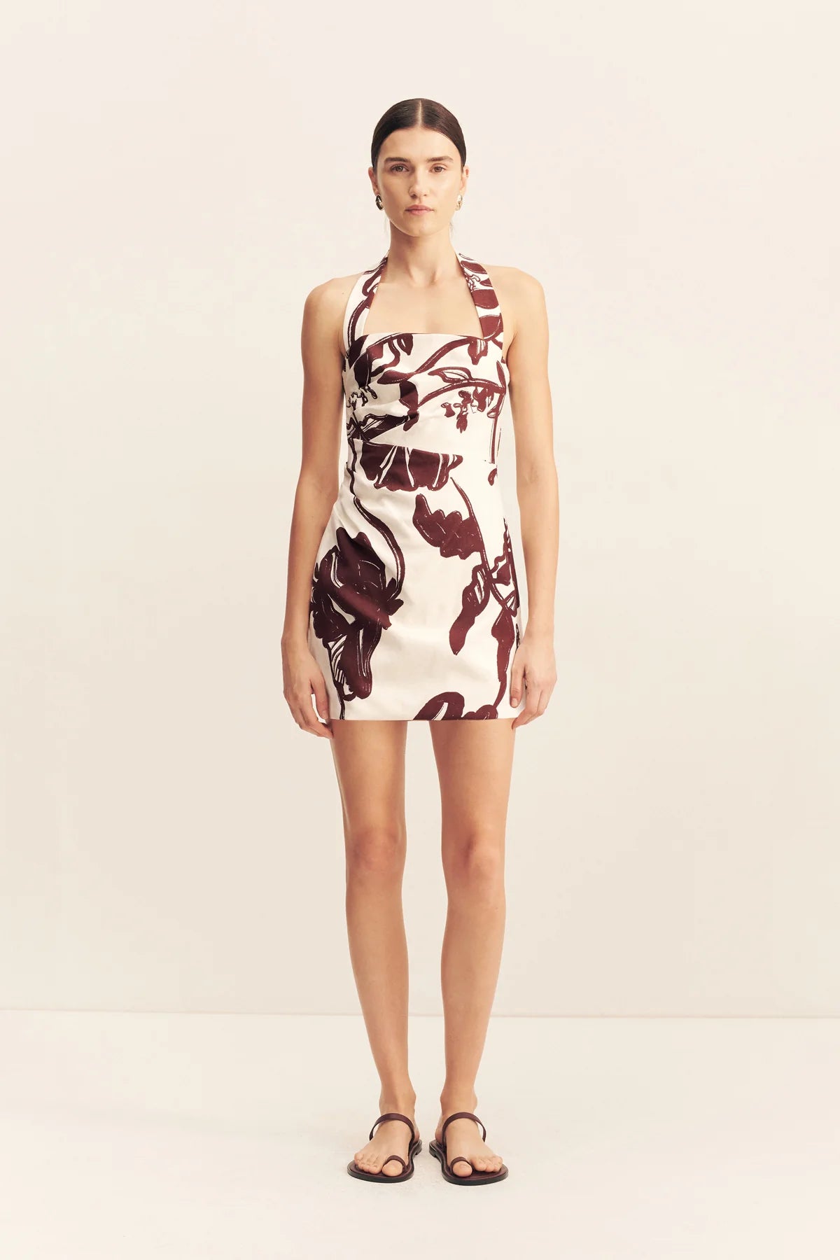 Emmett Halter Draped Mini Dress