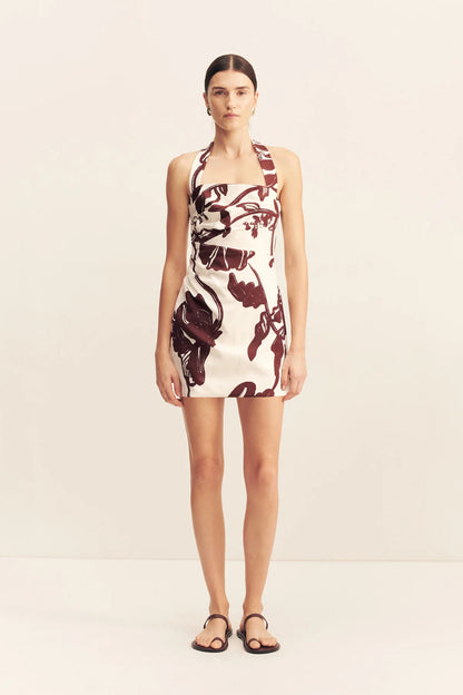 Emmett Halter Draped Mini Dress