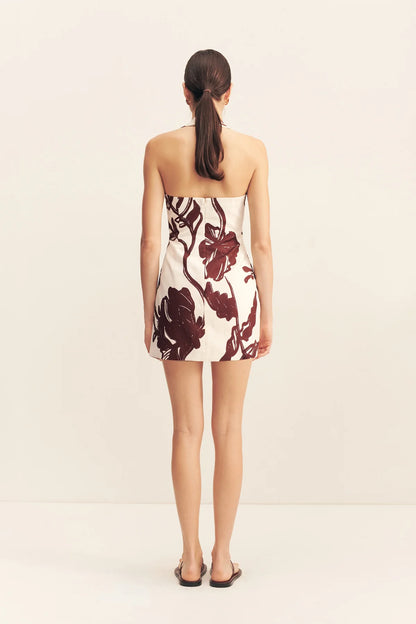 Emmett Halter Draped Mini Dress
