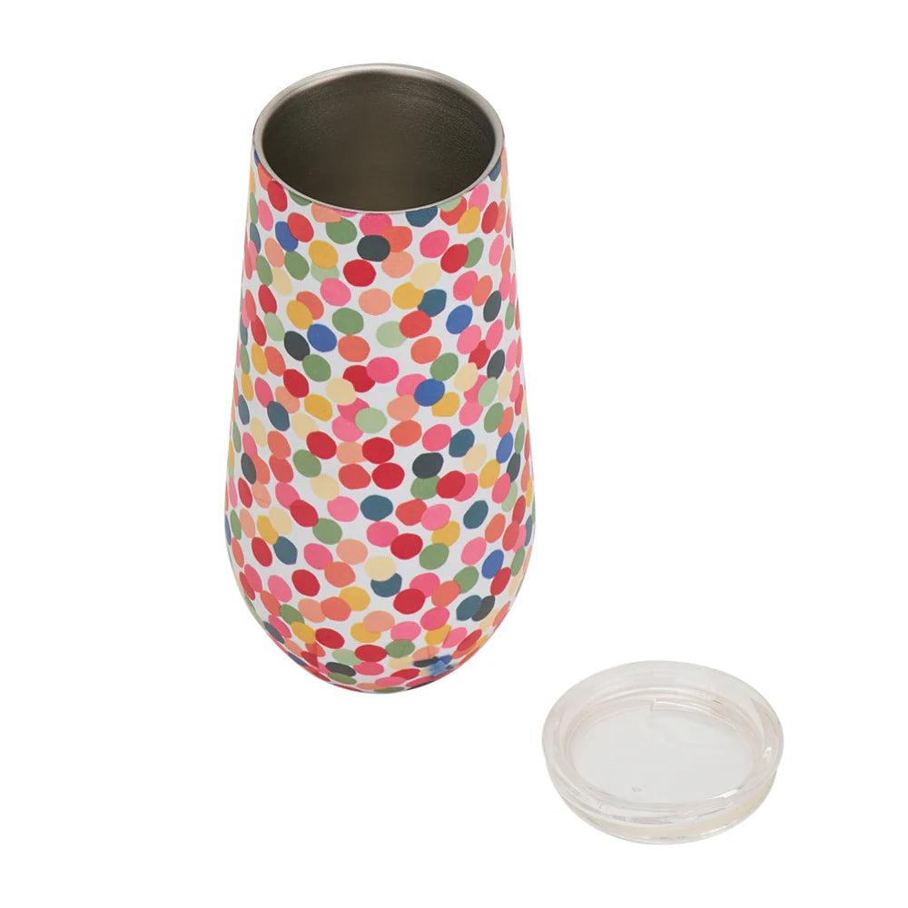 Sparkling Flute - Double Walled - Confetti