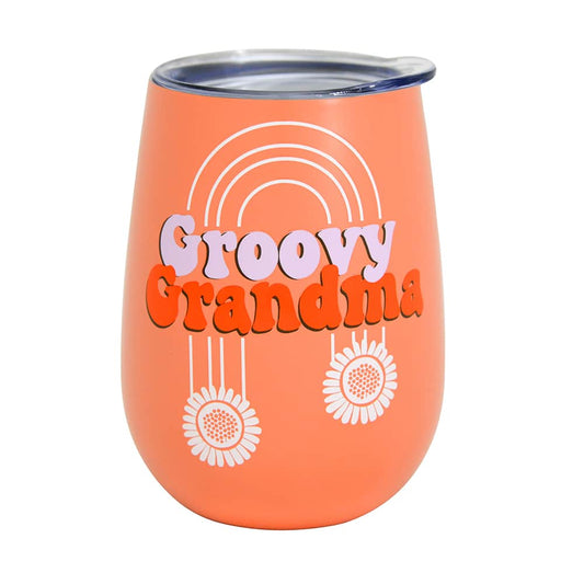 Wine Tumbler - Double Walled - Groovy Grandma