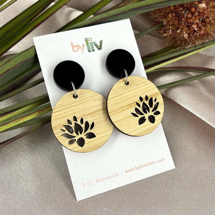 Lotus Flower Dangles - Lulu & Daw - By Liv - earrings, jewellery - Lulu & Daw - Australian Fashion Boutique